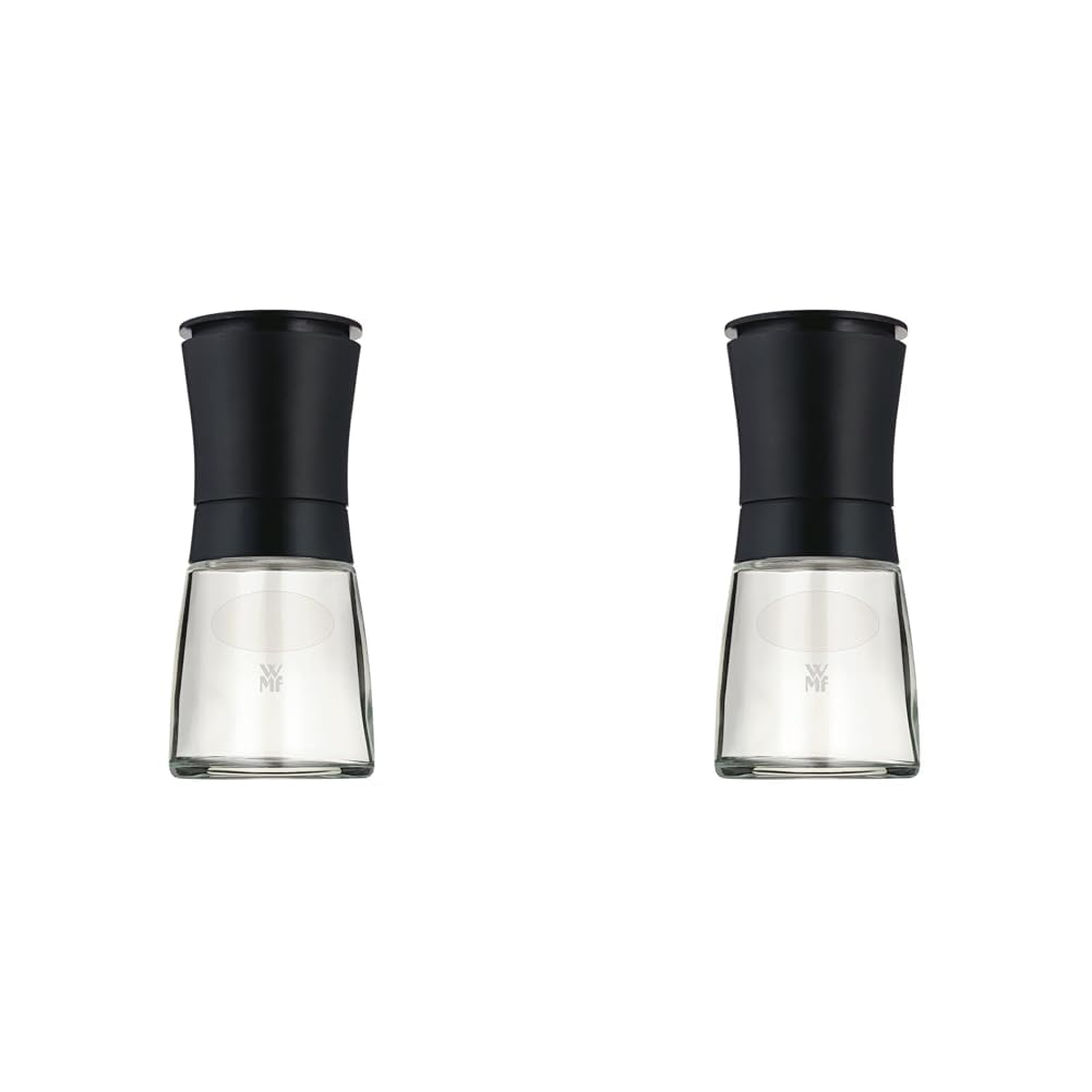WMF Spice Grinder with Ceramic Grinder - Manual Chilli, Pepper and Salt Mill Made of Plastic and Glass, Adjustable Grinding Strength, Durable and Hygienic, Good Kitchen Aid for Fresh Spices