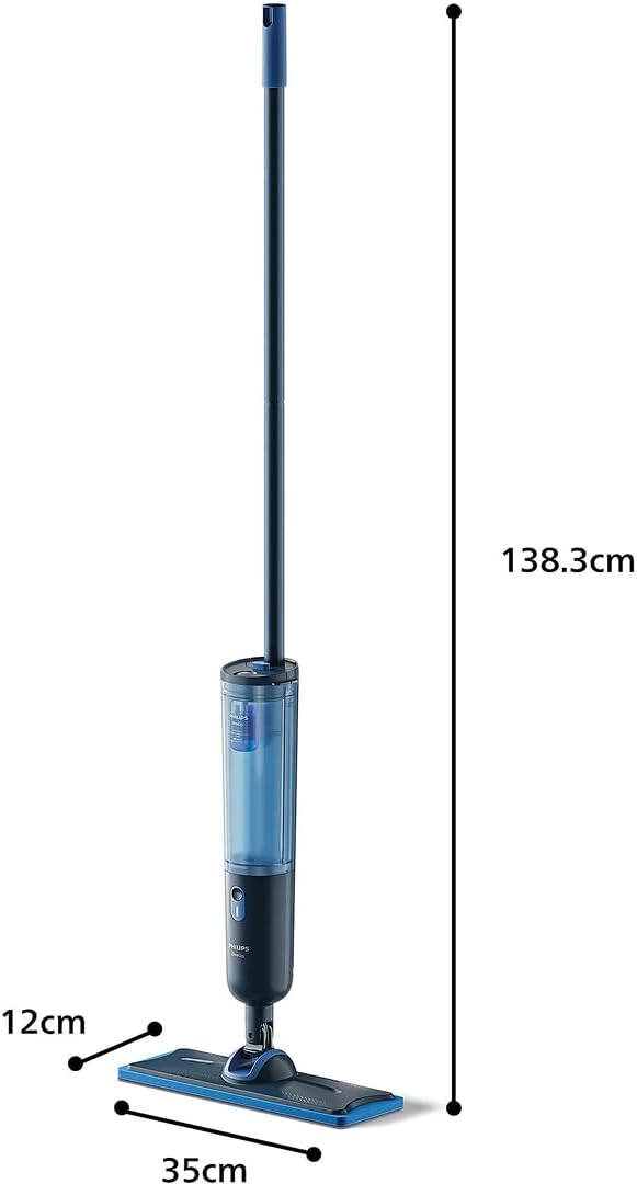 Philips OneUp 3000 Series Electric Mop - 2 x Cleaner Floors², 2 x Faster Wiping, Wireless with 360° Swivel, 2 Washable Reusable Pads, Long-Lasting Battery (XV3101/11)