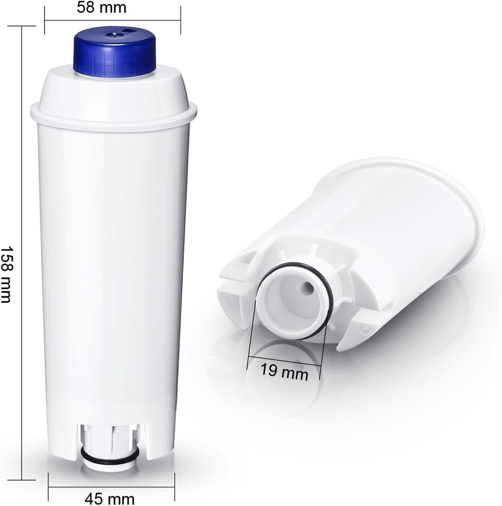 Replacement for Delonghi Water Filter (DLSC002), Compatible with Fully Automatic Coffee Machines, ECAM Series, Dinamica, Magnifica & Magnifica S/Evo, ETAM Autentica, Eletta Explorer, Prima Donna, Rivelia, Esam.