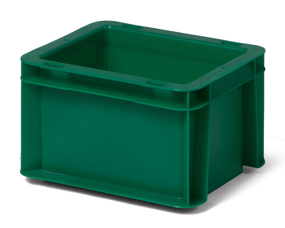 1a-TopStore Euro Container, Stacking Box, Storage Container, Plastic and Transport Box, Over 23 Sizes, Many Colours, Food-Safe & Made of Robust PP (Grey, 40 x 30 x 7.5 cm)
