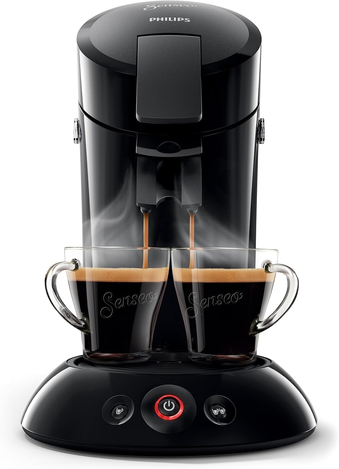 Philips Domestic Appliances Senseo Original Plus CSA210/60 Coffee Pod Machine (Coffee Strength Choice, Coffee Boost Technology, Recycled Plastic), Black