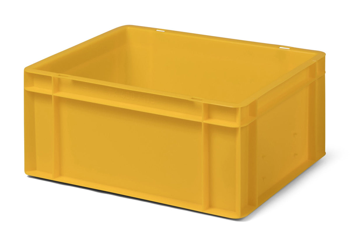 1a-TopStore Euro Container, Stacking Box, Storage Container, Plastic and Transport Box, Over 23 Sizes, Many Colours, Food-Safe & Made of Robust PP (Grey, 40 x 30 x 7.5 cm)