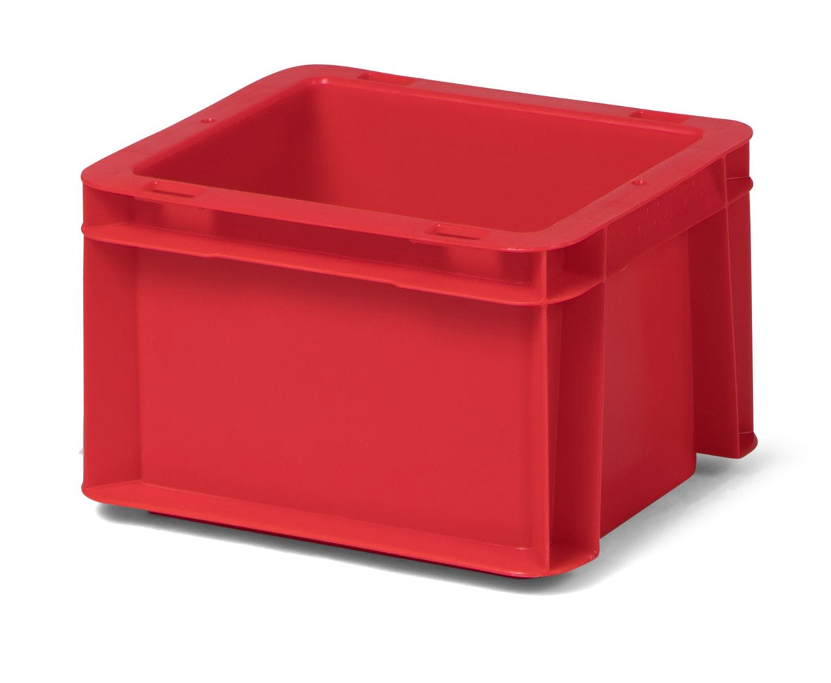 1a-TopStore Euro Container, Stacking Box, Storage Container, Plastic and Transport Box, Over 23 Sizes, Many Colours, Food-Safe & Made of Robust PP (Grey, 40 x 30 x 7.5 cm)
