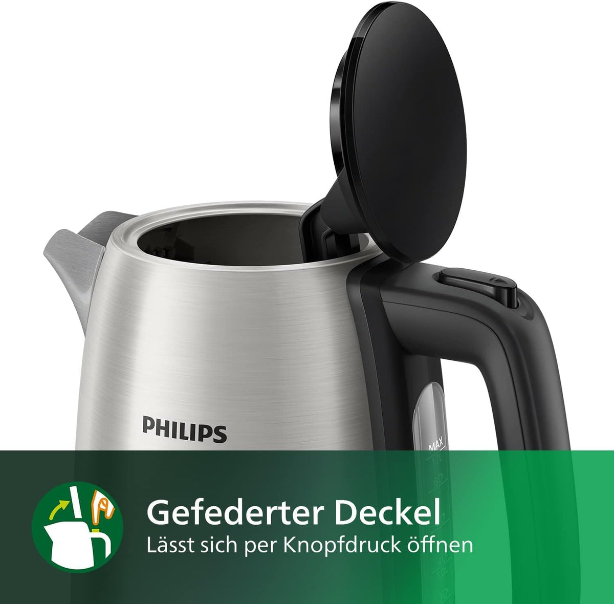 Philips HD9350 / 90 kettle (2200 watts, 1.7 liters, stainless steel)
