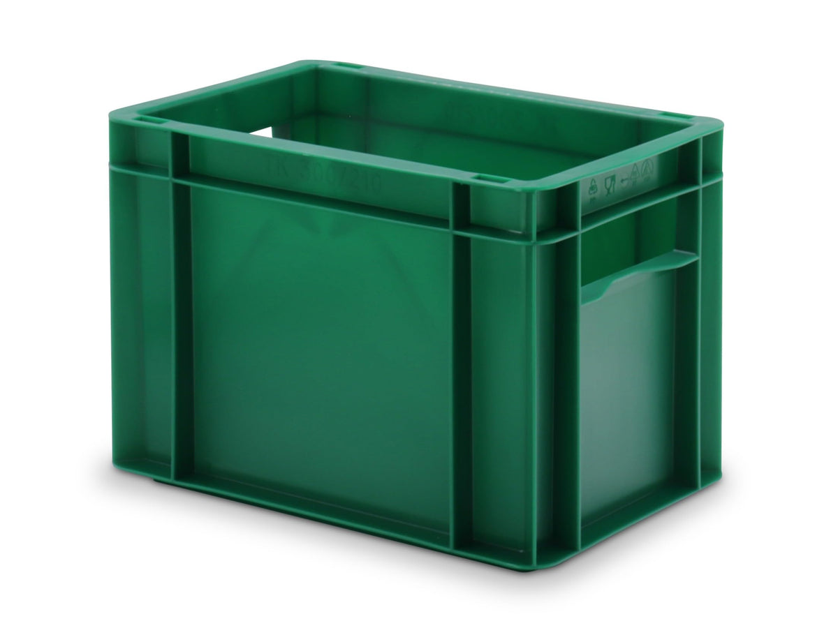 1a-TopStore Euro Container, Stacking Box, Storage Container, Plastic and Transport Box, Over 23 Sizes, Many Colours, Food-Safe & Made of Robust PP (Grey, 40 x 30 x 7.5 cm)