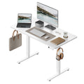 WOLTU Height-Adjustable Electric Desk with Memory Function & Collision Protection, 80 kg Load Capacity, Quiet, Computer Desk for Home Office, Study, 80 x 48 cm, White