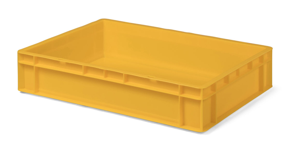 1a-TopStore Euro Container, Stacking Box, Storage Container, Plastic and Transport Box, Over 23 Sizes, Many Colours, Food-Safe & Made of Robust PP (Grey, 40 x 30 x 7.5 cm)