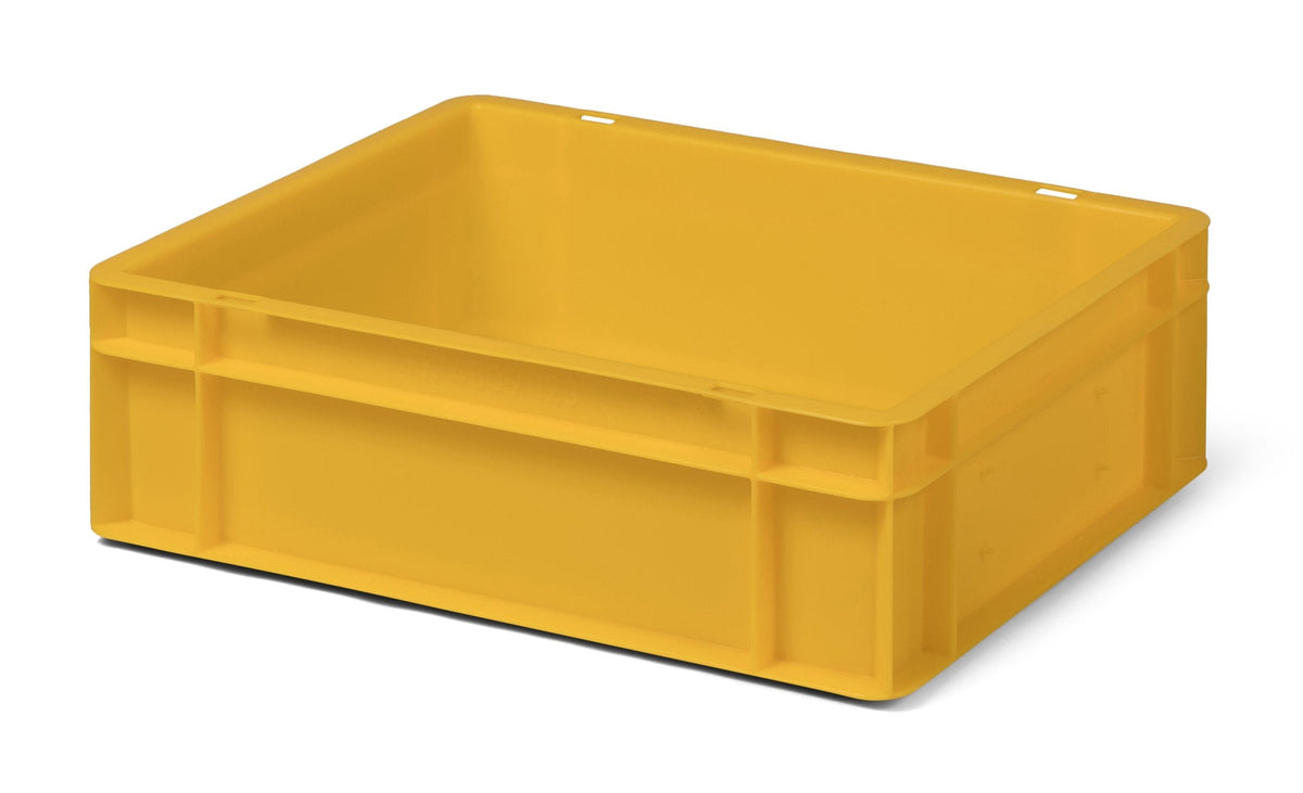1a-TopStore Euro Container, Stacking Box, Storage Container, Plastic and Transport Box, Over 23 Sizes, Many Colours, Food-Safe & Made of Robust PP (Grey, 40 x 30 x 7.5 cm)