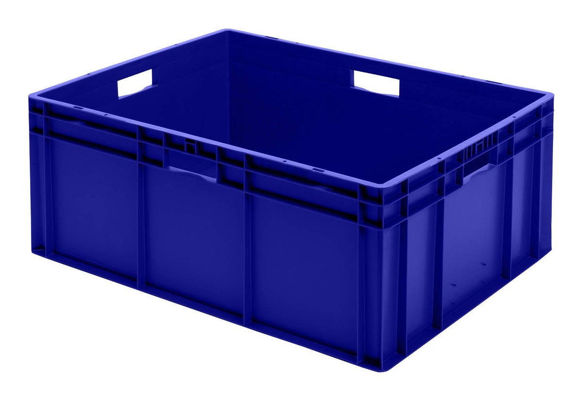1a-TopStore Euro Container, Stacking Box, Storage Container, Plastic and Transport Box, Over 23 Sizes, Many Colours, Food-Safe & Made of Robust PP (Grey, 40 x 30 x 7.5 cm)