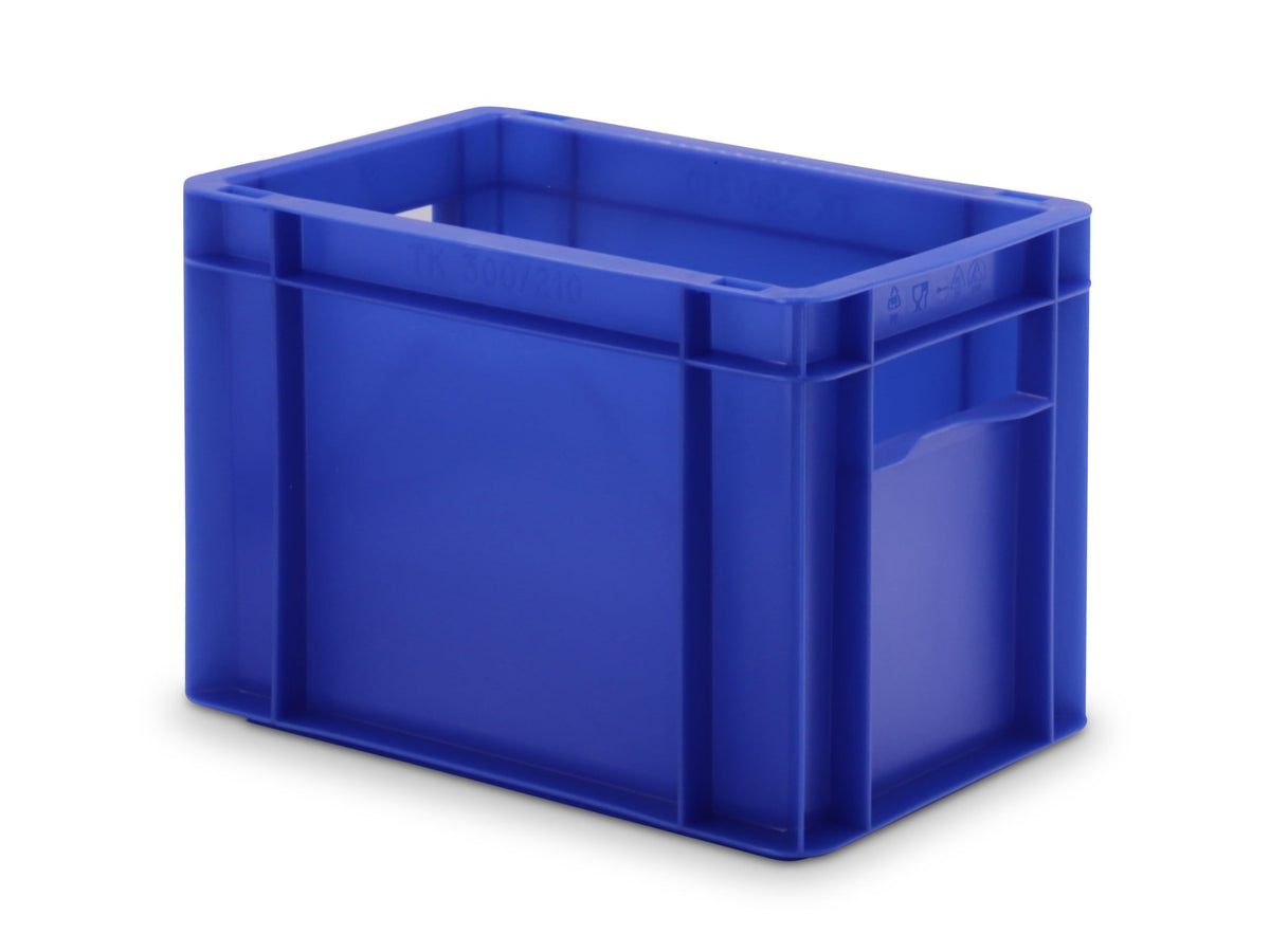 1a-TopStore Euro Container, Stacking Box, Storage Container, Plastic and Transport Box, Over 23 Sizes, Many Colours, Food-Safe & Made of Robust PP (Grey, 40 x 30 x 7.5 cm)