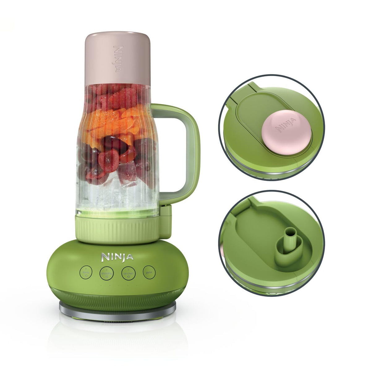 Ninja BlendBoss Blender with Portable Cup, Blender with Removable Travel Cup, 3 Preset Auto Modes, Cyberspace DB351EUCY