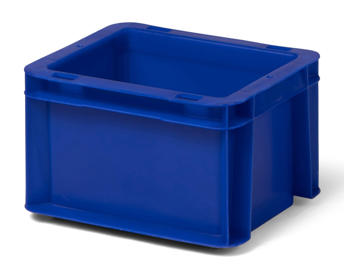 1a-TopStore Euro Container, Stacking Box, Storage Container, Plastic and Transport Box, Over 23 Sizes, Many Colours, Food-Safe & Made of Robust PP (Grey, 40 x 30 x 7.5 cm)