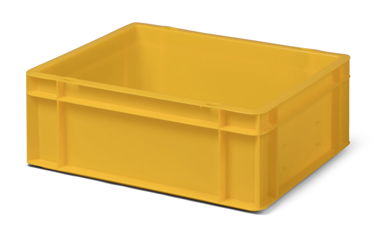 1a-TopStore Euro Container, Stacking Box, Storage Container, Plastic and Transport Box, Over 23 Sizes, Many Colours, Food-Safe & Made of Robust PP (Grey, 40 x 30 x 7.5 cm)