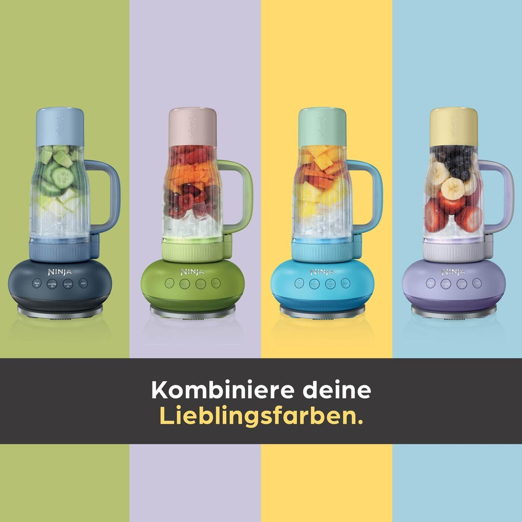 Ninja BlendBoss Blender with Portable Cup, Blender with Removable Travel Cup, 3 Preset Auto Modes, Cyberspace DB351EUCY