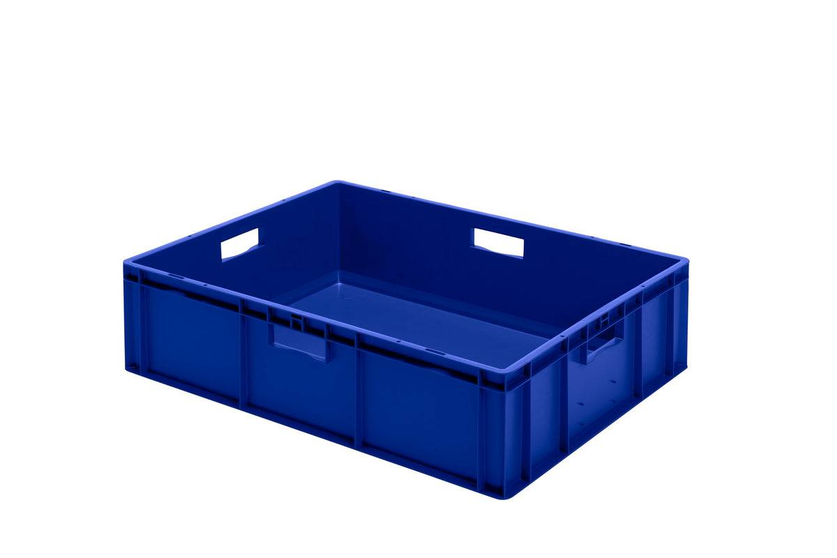 1a-TopStore Euro Container, Stacking Box, Storage Container, Plastic and Transport Box, Over 23 Sizes, Many Colours, Food-Safe & Made of Robust PP (Grey, 40 x 30 x 7.5 cm)