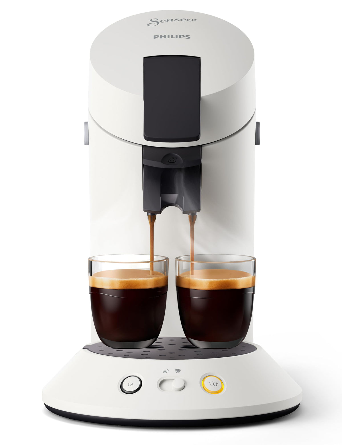 Philips Domestic Appliances Senseo Original Plus CSA210/60 Coffee Pod Machine (Coffee Strength Choice, Coffee Boost Technology, Recycled Plastic), Black