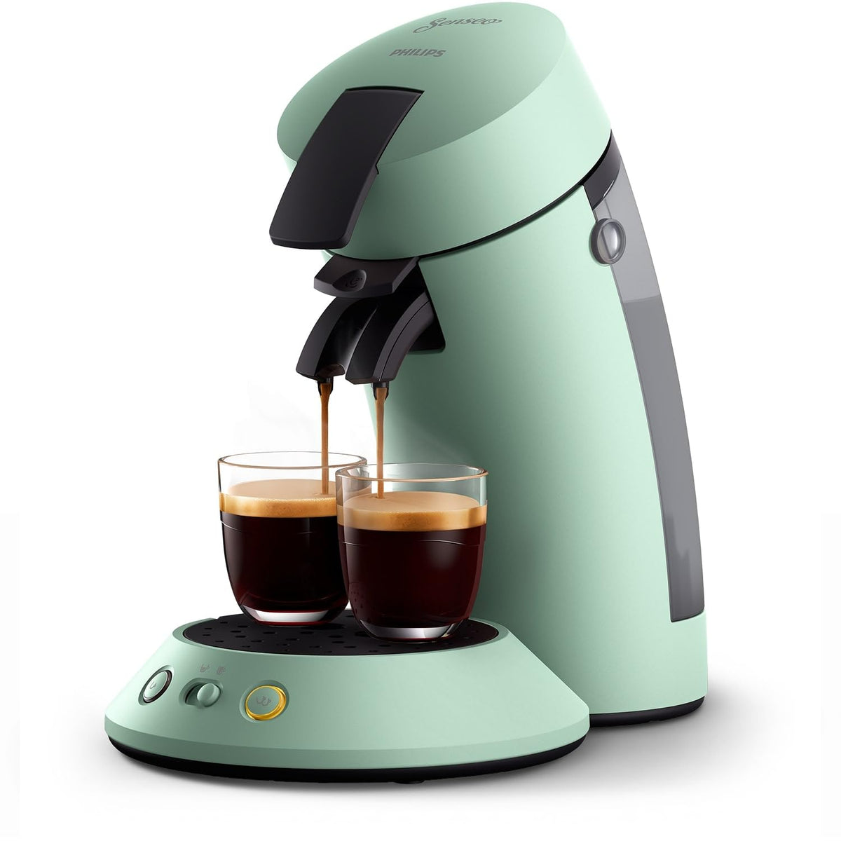 Philips Domestic Appliances Senseo Original Plus CSA210/60 Coffee Pod Machine (Coffee Strength Choice, Coffee Boost Technology, Recycled Plastic), Black