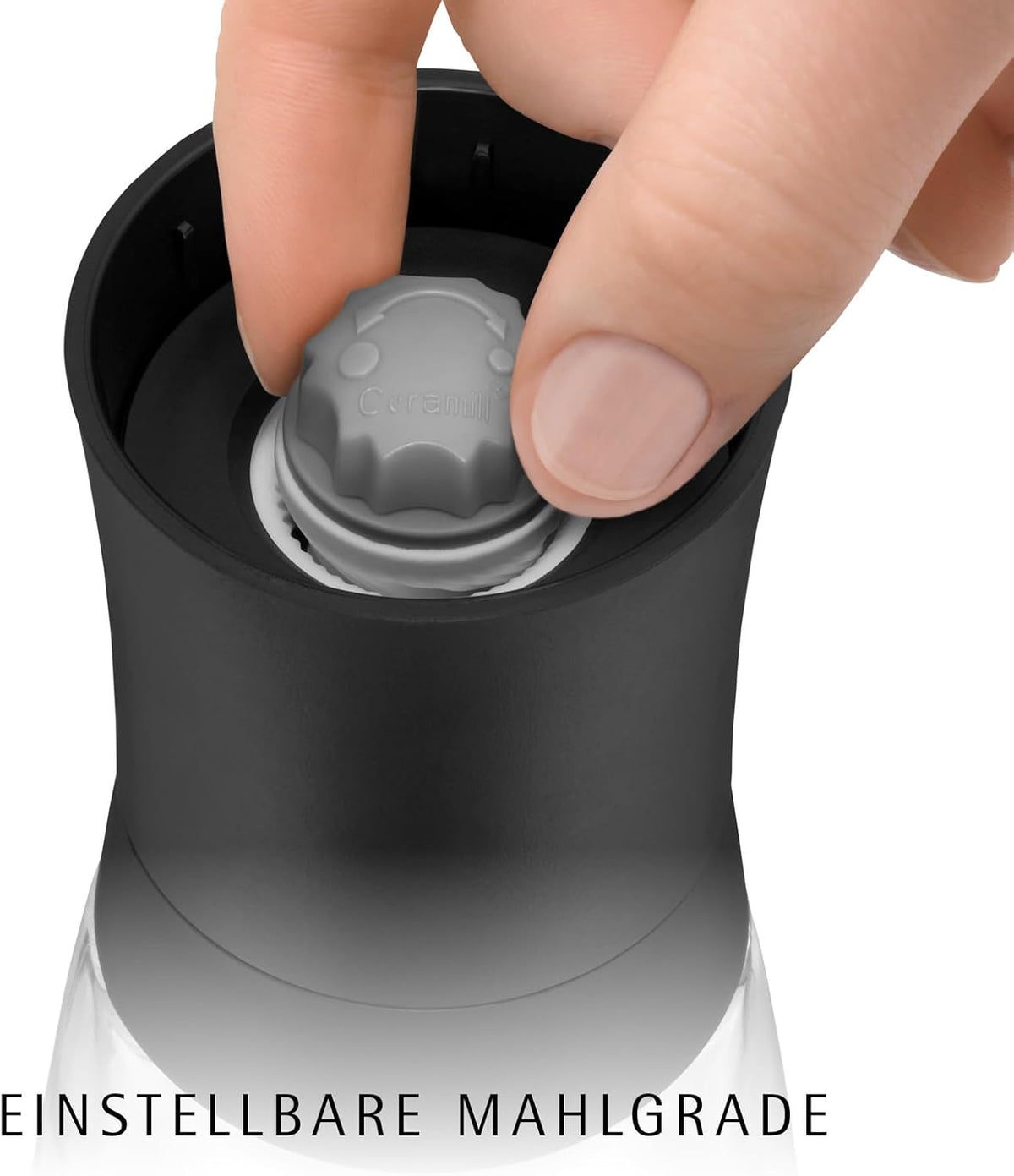 WMF Spice Grinder with Ceramic Grinder - Manual Chilli, Pepper and Salt Mill Made of Plastic and Glass, Adjustable Grinding Strength, Durable and Hygienic, Good Kitchen Aid for Fresh Spices