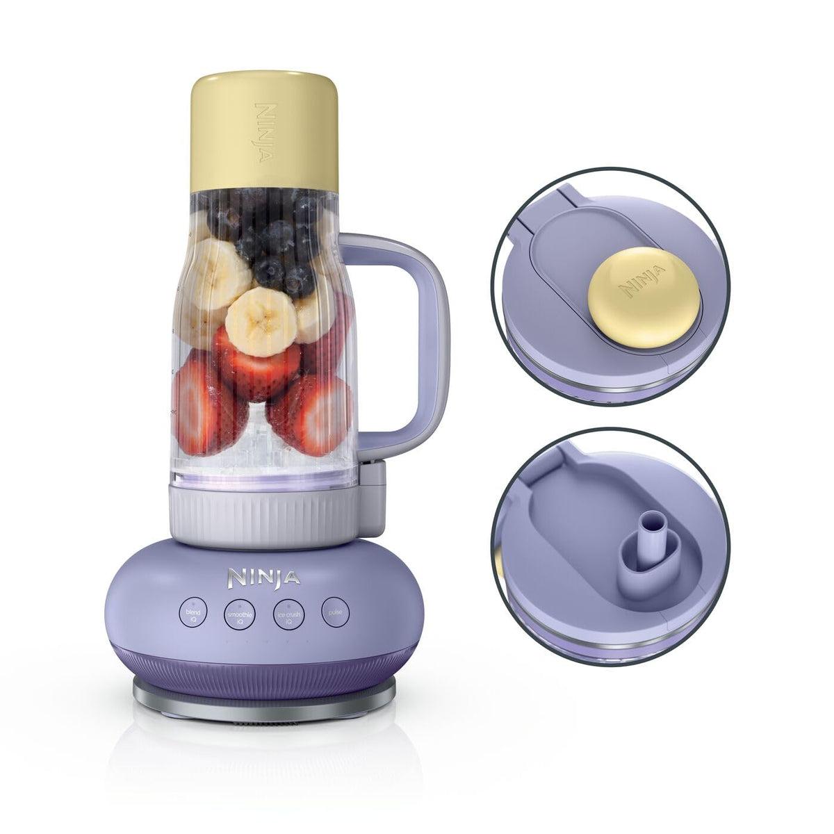 Ninja BlendBoss Blender with Portable Cup, Blender with Removable Travel Cup, 3 Preset Auto Modes, Cyberspace DB351EUCY
