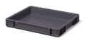 1a-TopStore Euro Container, Stacking Box, Storage Container, Plastic and Transport Box, Over 23 Sizes, Many Colours, Food-Safe & Made of Robust PP (Grey, 40 x 30 x 7.5 cm)