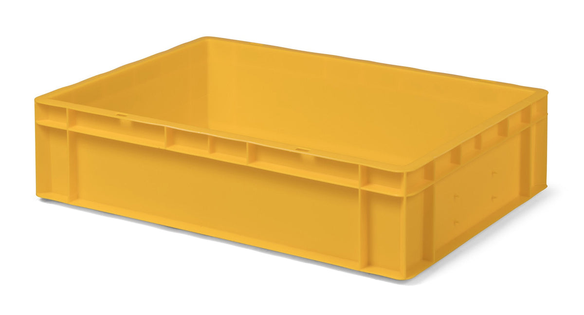 1a-TopStore Euro Container, Stacking Box, Storage Container, Plastic and Transport Box, Over 23 Sizes, Many Colours, Food-Safe & Made of Robust PP (Grey, 40 x 30 x 7.5 cm)