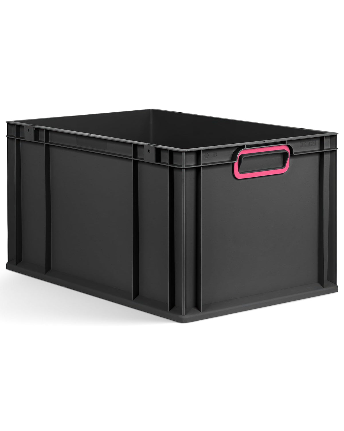 aidB Eurobox NextGen 2.0 Cycle - 400 x 300 x 220 mm - 20L Recycled Material Storage Box - Stackable Storage Box in Anthracite - Closed Handles - Industrial Quality - Includes Blue Colour Clips