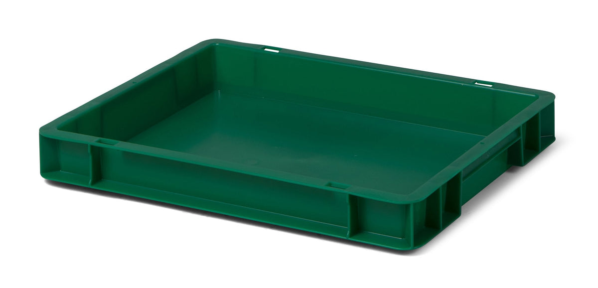 1a-TopStore Euro Container, Stacking Box, Storage Container, Plastic and Transport Box, Over 23 Sizes, Many Colours, Food-Safe & Made of Robust PP (Grey, 40 x 30 x 7.5 cm)