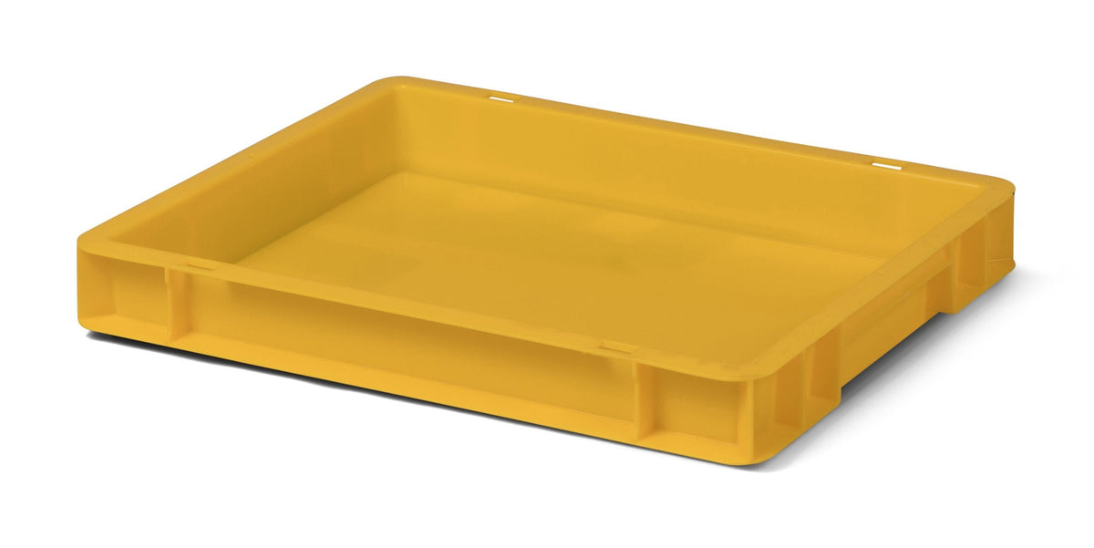 1a-TopStore Euro Container, Stacking Box, Storage Container, Plastic and Transport Box, Over 23 Sizes, Many Colours, Food-Safe & Made of Robust PP (Grey, 40 x 30 x 7.5 cm)