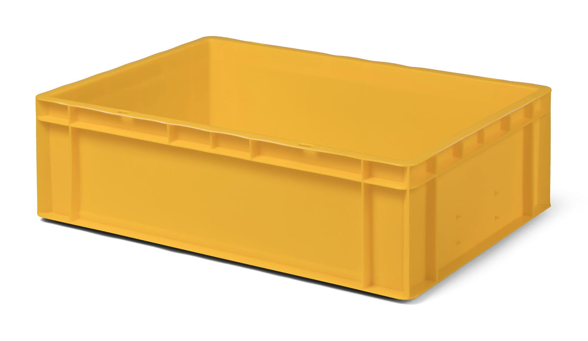 1a-TopStore Euro Container, Stacking Box, Storage Container, Plastic and Transport Box, Over 23 Sizes, Many Colours, Food-Safe & Made of Robust PP (Grey, 40 x 30 x 7.5 cm)