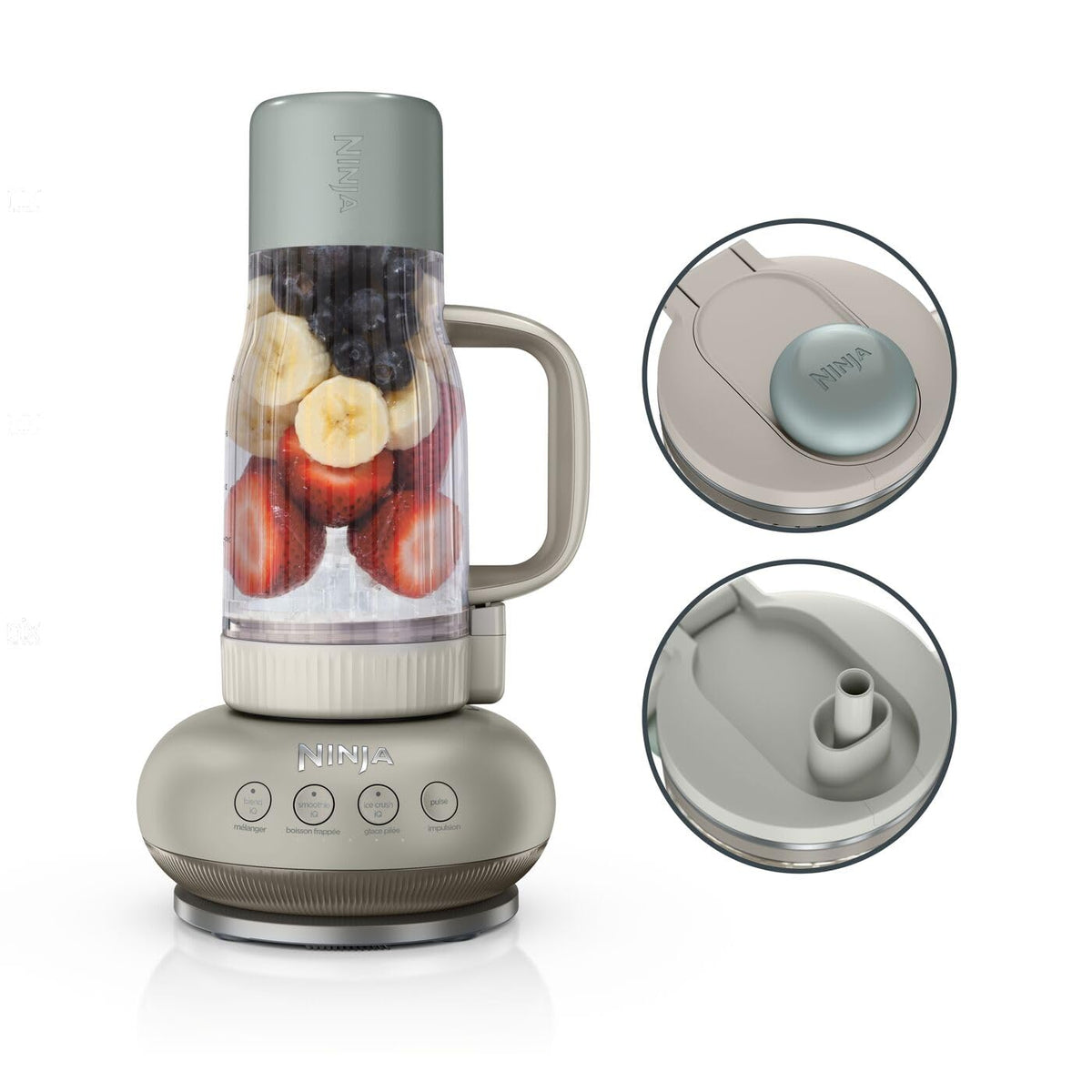 Ninja BlendBoss Blender with Portable Cup, Blender with Removable Travel Cup, 3 Preset Auto Modes, Cyberspace DB351EUCY
