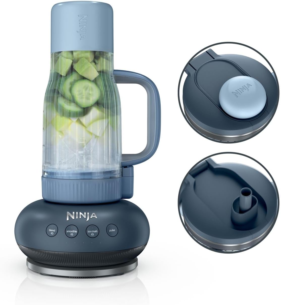 Ninja BlendBoss Blender with Portable Cup, Blender with Removable Travel Cup, 3 Preset Auto Modes, Cyberspace DB351EUCY