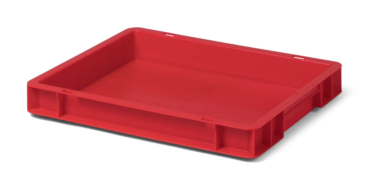 1a-TopStore Euro Container, Stacking Box, Storage Container, Plastic and Transport Box, Over 23 Sizes, Many Colours, Food-Safe & Made of Robust PP (Grey, 40 x 30 x 7.5 cm)
