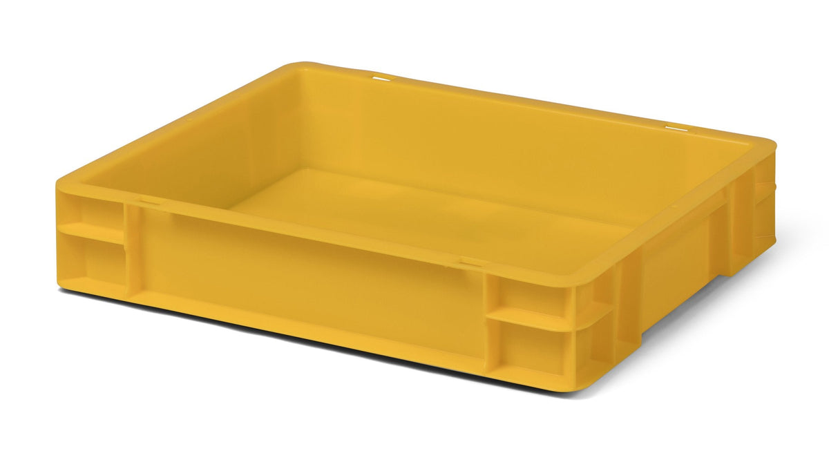 1a-TopStore Euro Container, Stacking Box, Storage Container, Plastic and Transport Box, Over 23 Sizes, Many Colours, Food-Safe & Made of Robust PP (Grey, 40 x 30 x 7.5 cm)