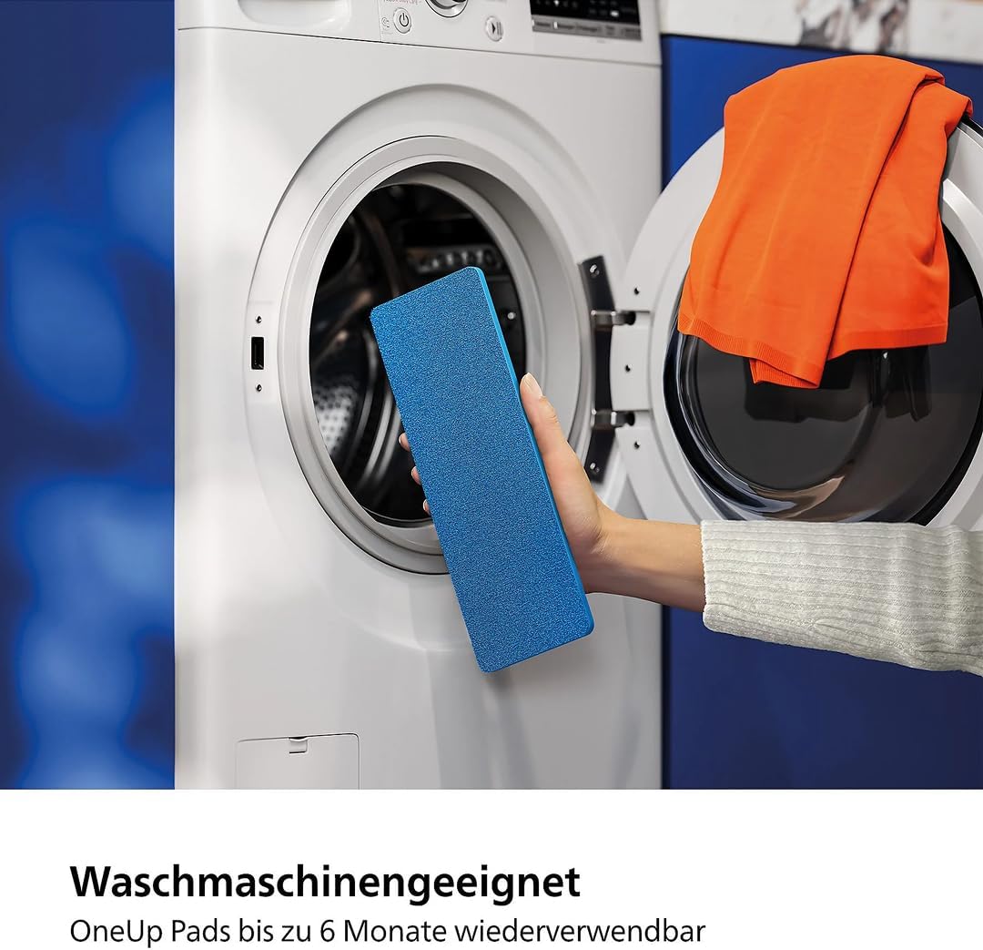 Philips OneUp 3000 Series Electric Mop - 2 x Cleaner Floors², 2 x Faster Wiping, Wireless with 360° Swivel, 2 Washable Reusable Pads, Long-Lasting Battery (XV3101/11)