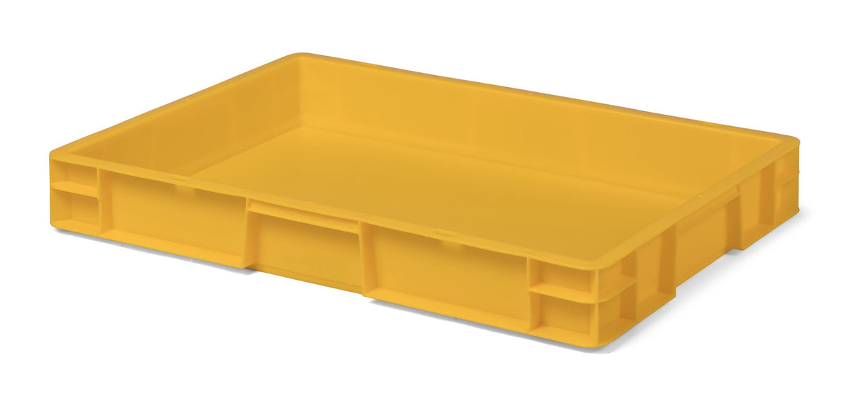 1a-TopStore Euro Container, Stacking Box, Storage Container, Plastic and Transport Box, Over 23 Sizes, Many Colours, Food-Safe & Made of Robust PP (Grey, 40 x 30 x 7.5 cm)