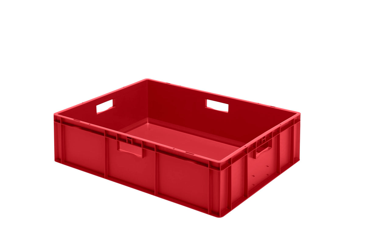 1a-TopStore Euro Container, Stacking Box, Storage Container, Plastic and Transport Box, Over 23 Sizes, Many Colours, Food-Safe & Made of Robust PP (Grey, 40 x 30 x 7.5 cm)