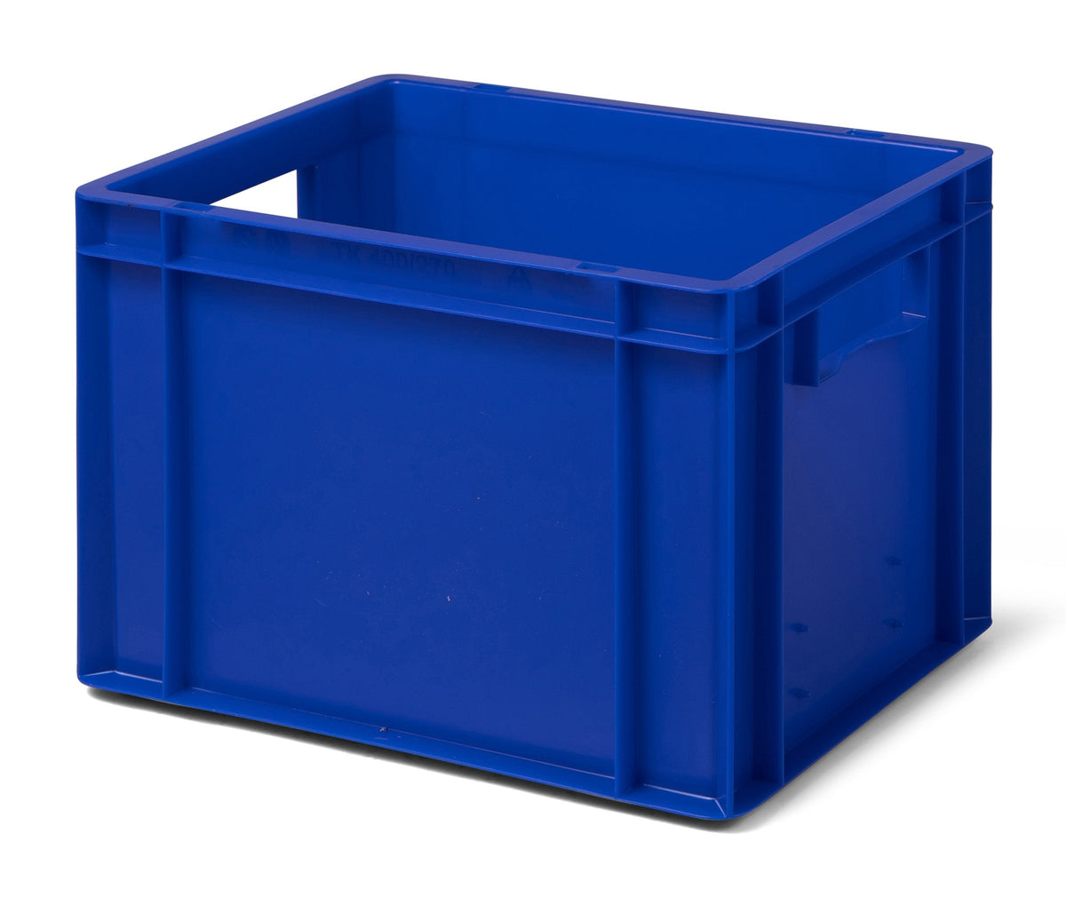 1a-TopStore Euro Container, Stacking Box, Storage Container, Plastic and Transport Box, Over 23 Sizes, Many Colours, Food-Safe & Made of Robust PP (Grey, 40 x 30 x 7.5 cm)
