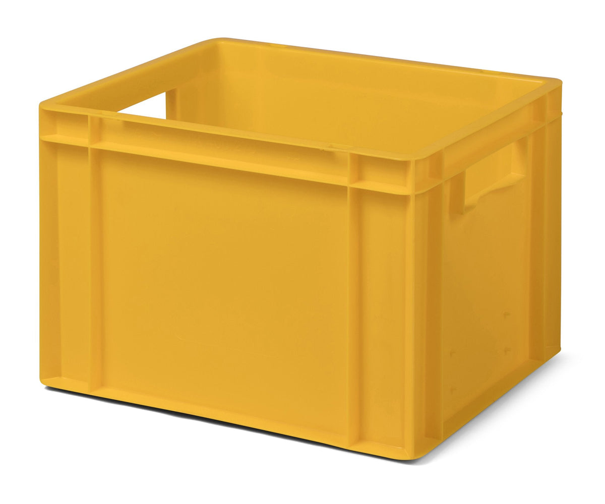 1a-TopStore Euro Container, Stacking Box, Storage Container, Plastic and Transport Box, Over 23 Sizes, Many Colours, Food-Safe & Made of Robust PP (Grey, 40 x 30 x 7.5 cm)