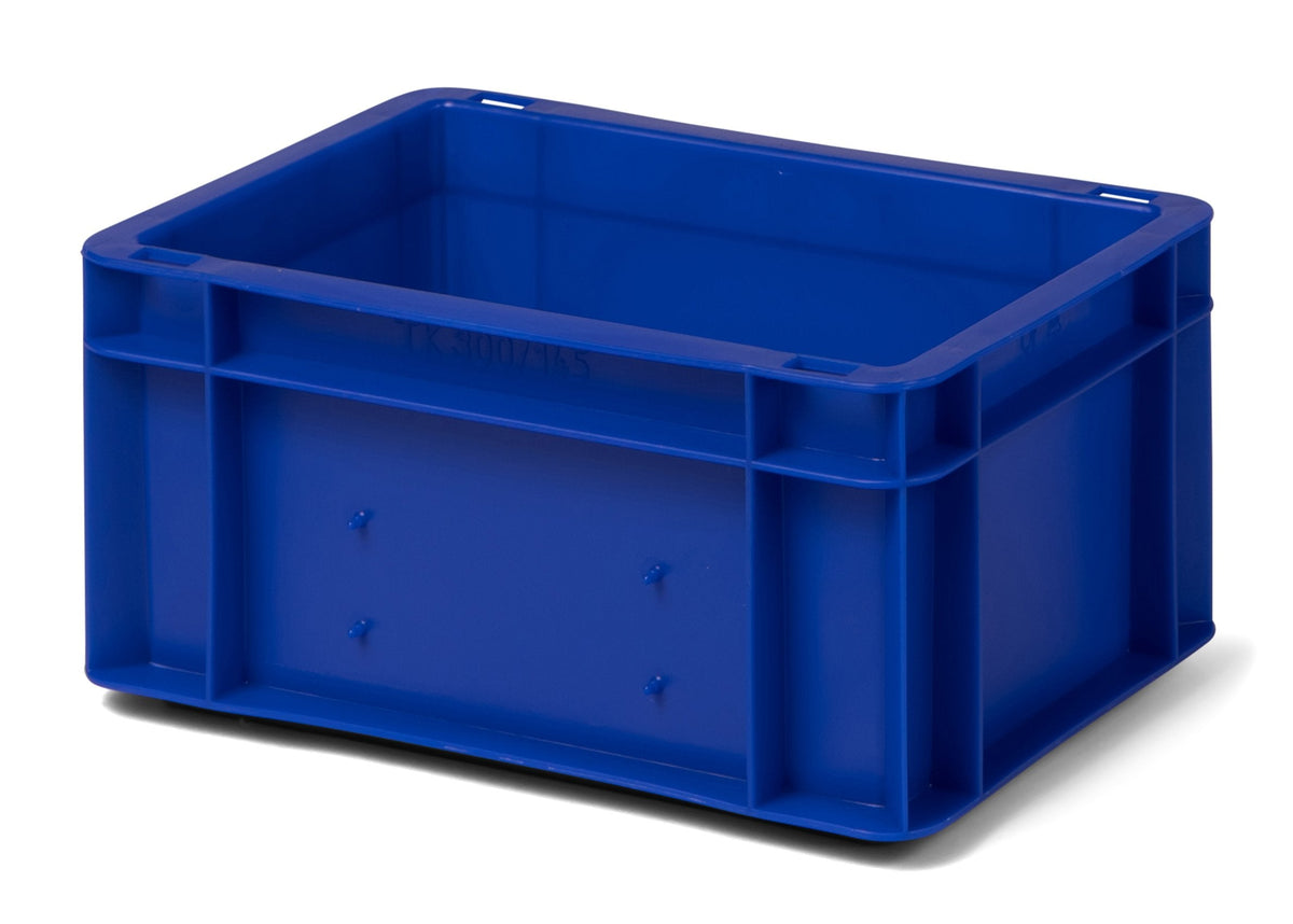 1a-TopStore Euro Container, Stacking Box, Storage Container, Plastic and Transport Box, Over 23 Sizes, Many Colours, Food-Safe & Made of Robust PP (Grey, 40 x 30 x 7.5 cm)