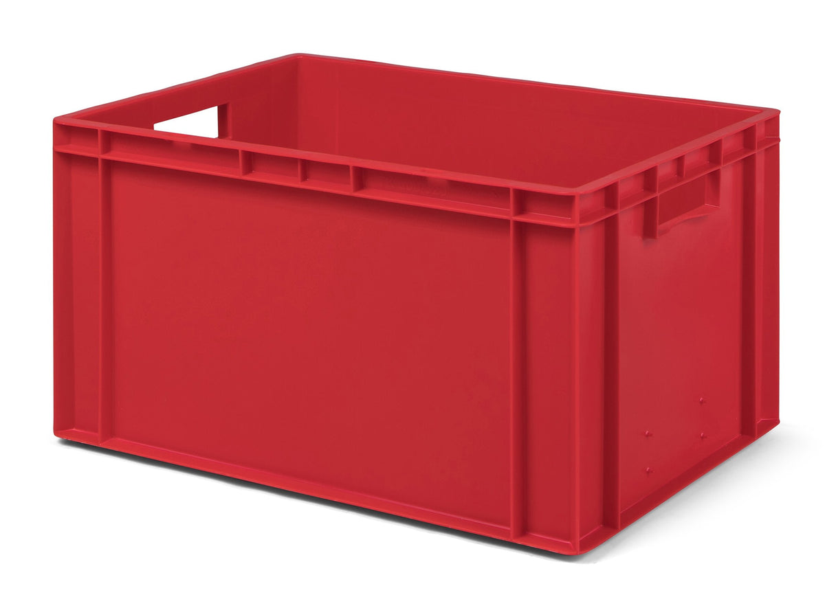 1a-TopStore Euro Container, Stacking Box, Storage Container, Plastic and Transport Box, Over 23 Sizes, Many Colours, Food-Safe & Made of Robust PP (Grey, 40 x 30 x 7.5 cm)