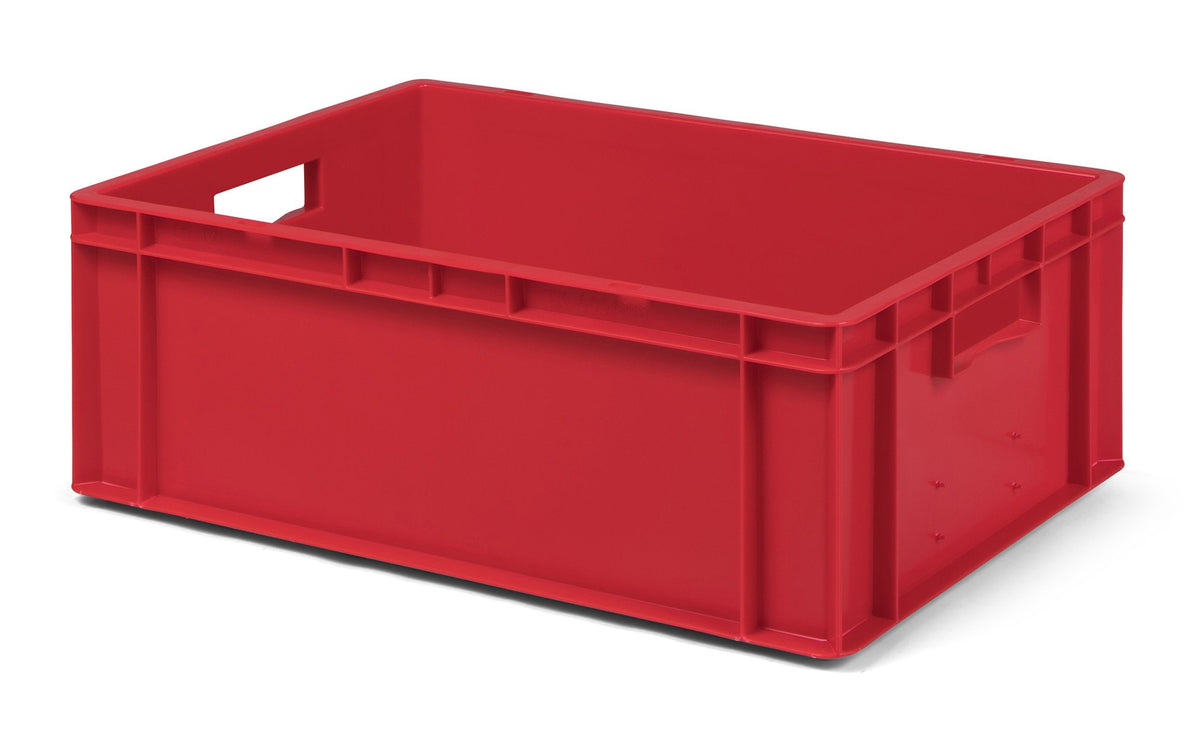 1a-TopStore Euro Container, Stacking Box, Storage Container, Plastic and Transport Box, Over 23 Sizes, Many Colours, Food-Safe & Made of Robust PP (Grey, 40 x 30 x 7.5 cm)