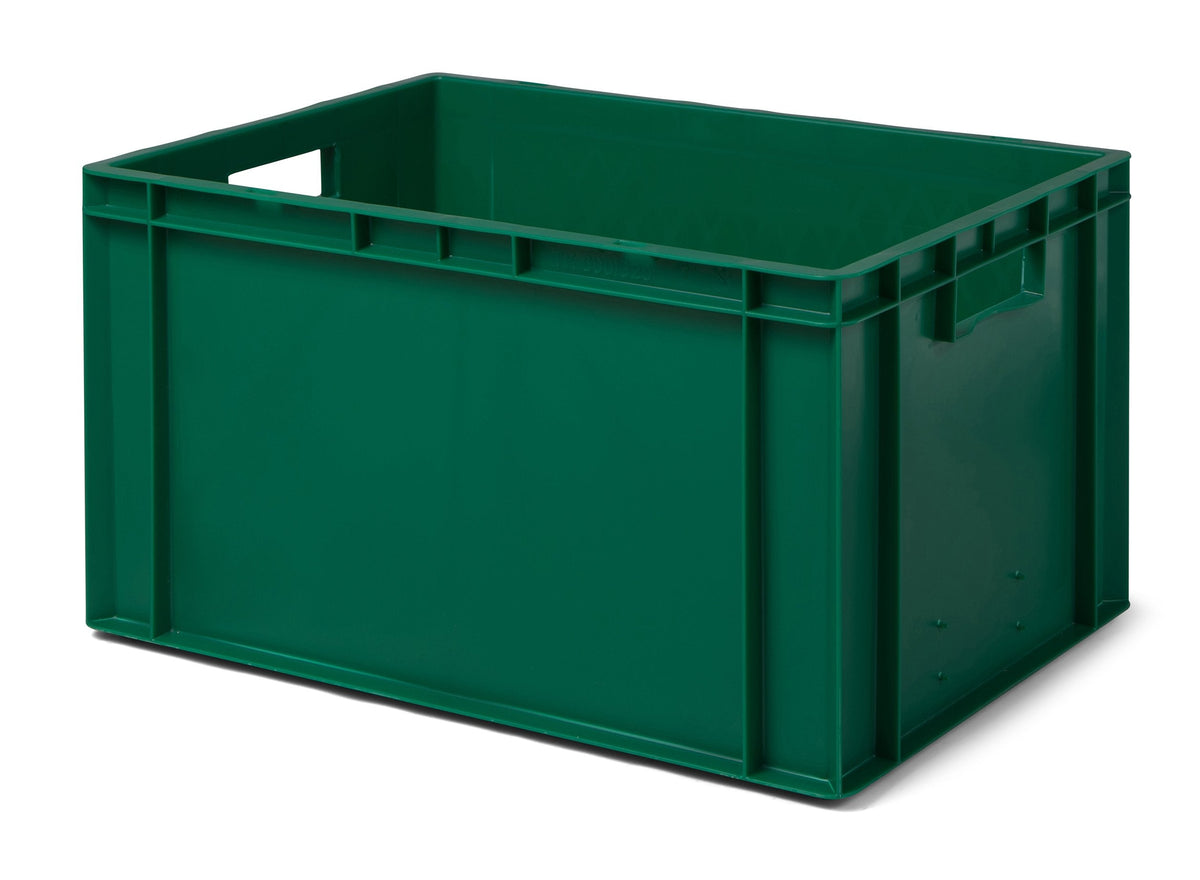 1a-TopStore Euro Container, Stacking Box, Storage Container, Plastic and Transport Box, Over 23 Sizes, Many Colours, Food-Safe & Made of Robust PP (Grey, 40 x 30 x 7.5 cm)