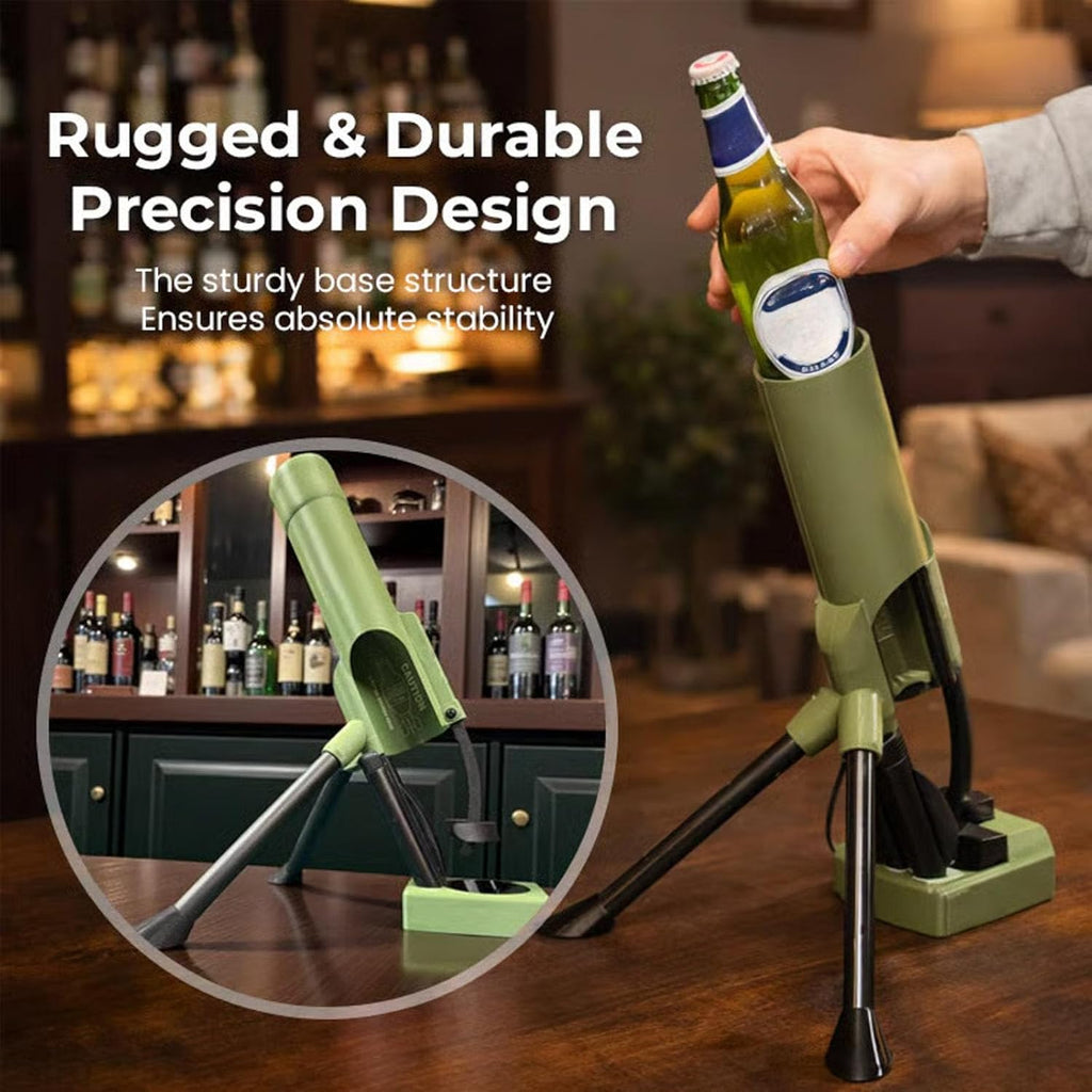 Beer Bottle Opener in Mortar Design, Automatic Bottle Cap Ejection with Push Mechanism, Beer Bottle Mortar Bottle Opener Fun, Funny Beer Mortar, Hands-Free Bottle Opener for Home Bar, Party