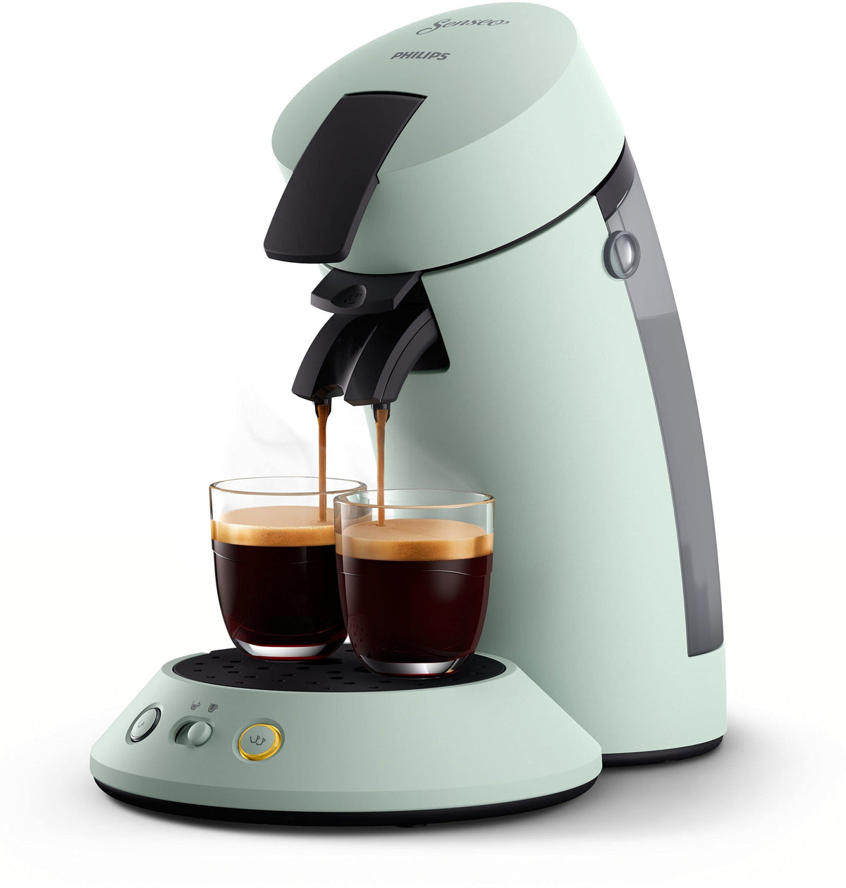Philips Domestic Appliances Senseo Original Plus CSA210/60 Coffee Pod Machine (Coffee Strength Choice, Coffee Boost Technology, Recycled Plastic), Black