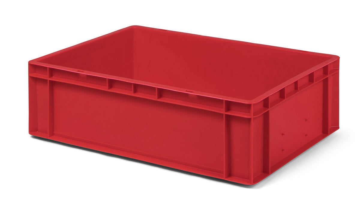 1a-TopStore Euro Container, Stacking Box, Storage Container, Plastic and Transport Box, Over 23 Sizes, Many Colours, Food-Safe & Made of Robust PP (Grey, 40 x 30 x 7.5 cm)