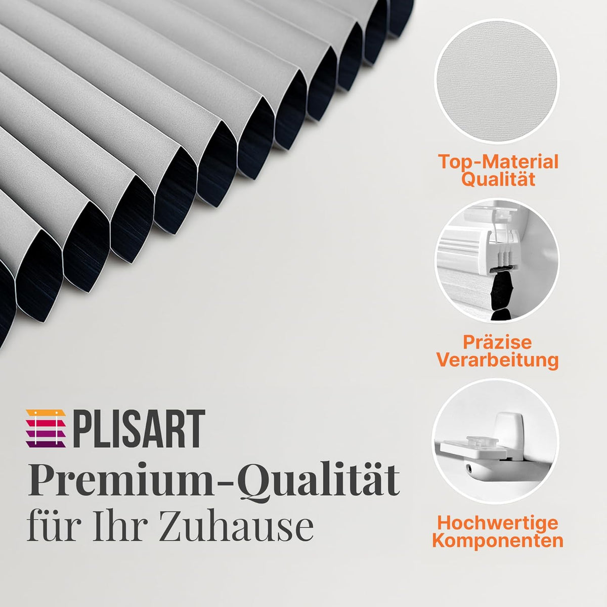 Klemmfix Honeycomb Pleated Blind, No Drilling, 100% Blackout Honeycomb Roller Blind, Two-Tone, Beige/White, 80 x 130 cm, Thermal Folding Blind with Metal Clips for Windows and Doors, Blind