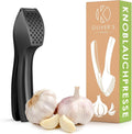Oliver's Kitchen Premium Garlic Press, Handy & Easy to Clean, Press Garlic & Ginger Effortlessly (No Peeling Required), Extra Strong & Durable in Stylish Zinc Alloy