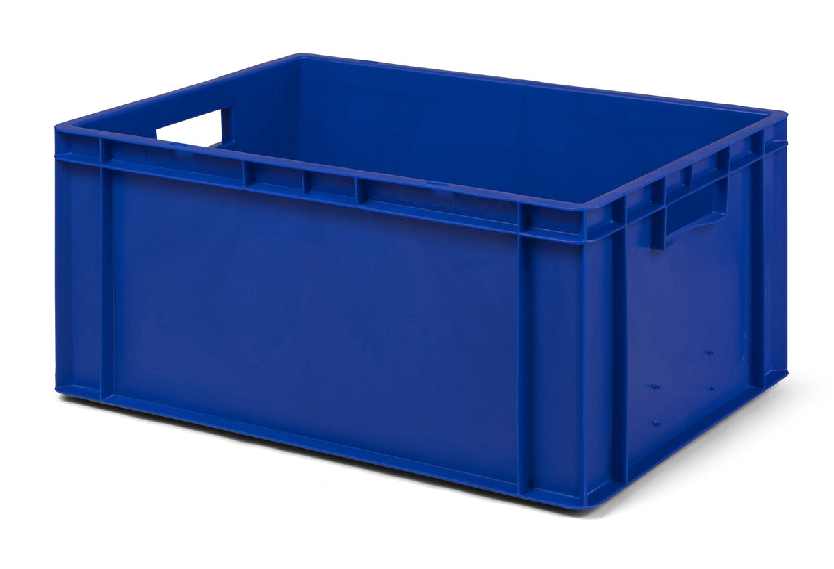 1a-TopStore Euro Container, Stacking Box, Storage Container, Plastic and Transport Box, Over 23 Sizes, Many Colours, Food-Safe & Made of Robust PP (Grey, 40 x 30 x 7.5 cm)