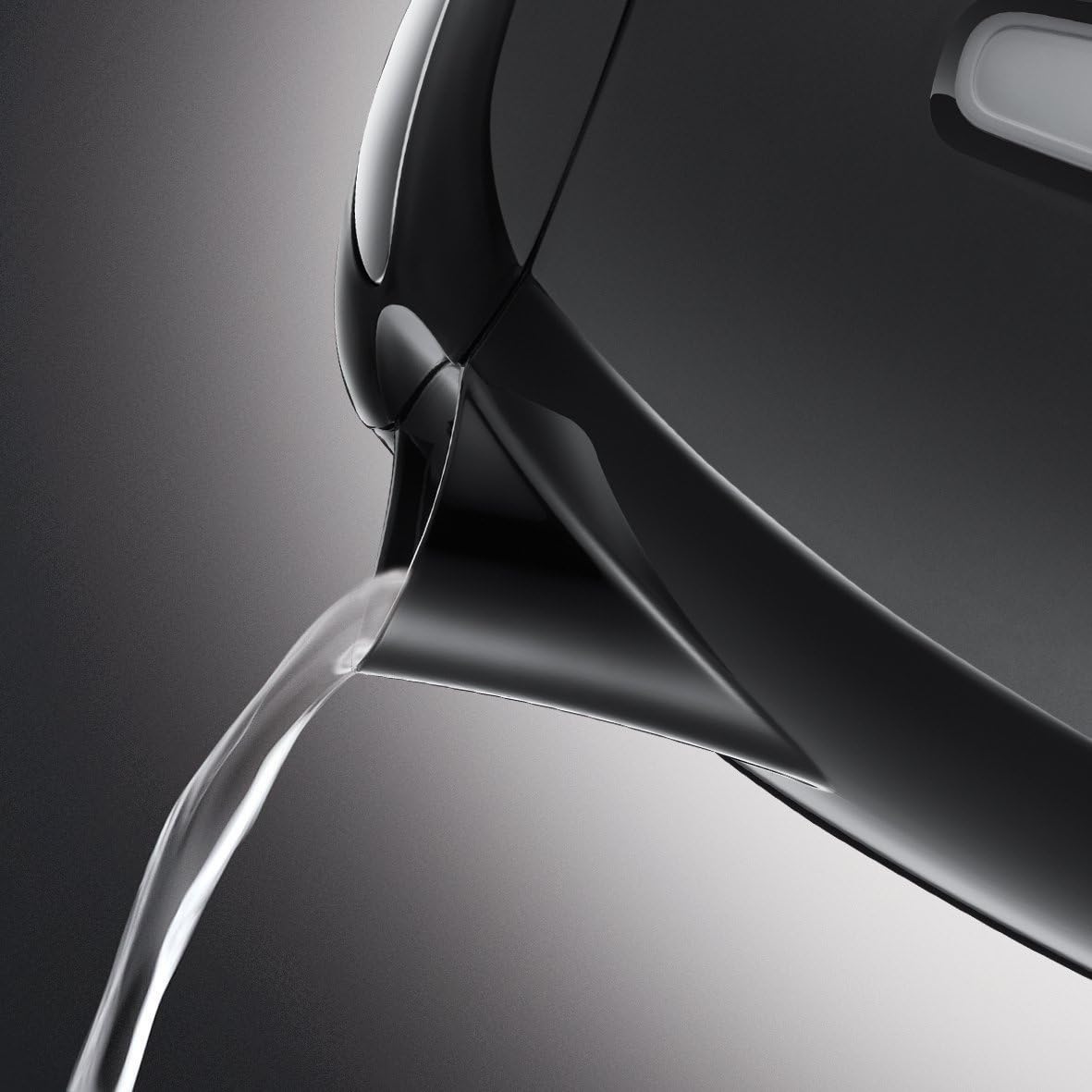 Russell Hobbs Textures+ 22591-70 Kettle 1.7 L 2400 W LED Lighting, Quick Cooking Function, Optimised Spout, Removable Limescale Filter, Tea Maker, Black, Energy Class A++